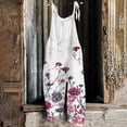 thumbnail image 1 of Taylonsss Clearance Women's Printed Summer Sleeveless Backless Casual Backpack Pants Jumpsuit Pants, 1 of 7