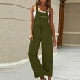 thumbnail image 1 of Taylonsss Clearance Women's Sleeveless Loose Overalls Rompers Cotton Linen Wide Leg Jumpsuits, 1 of 8