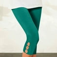 thumbnail image 1 of Taylonsss Clearance Women's Summer High Waisted Solid Color Capris Matching Slim Fitting Yoga Gym Pants, 1 of 7