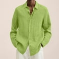 thumbnail image 1 of Taylonsss Fashion Man Turndown Collar Long Sleeve Tops T-Shirt Summer Printing Button Blouse Sweartshirt, 1 of 5