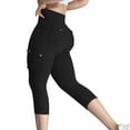 thumbnail image 1 of Taylonsss Womens Casual Solid Elastic High Waist Lifting Leggings Outdoor Fitness Running Climbing Flap Pocket Yoga Pants, 1 of 9
