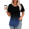 thumbnail image 1 of Taylonsss Fashionable Women's Casual Short Sleeved Loose Round Neck Printed Top, 1 of 7