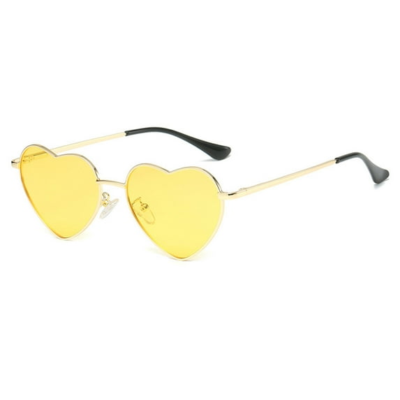 Taylonsss Heart Shaped Sunglasses, Transparent Candy Color Frameless Heart Glasses For Party Favors