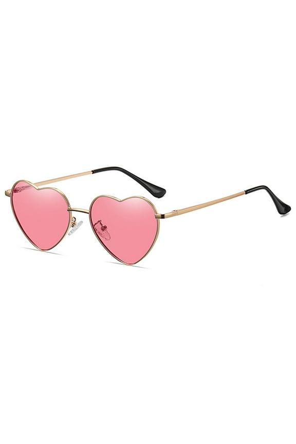 Heart Shaped Sunglasses, Transparent Candy Color Frameless Heart Glasses For Party Favors