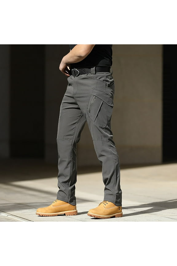 Men's Pants Pocket Water Ripstop Hiking Pants Lightweight Cargo Fishing Military Pants