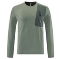 thumbnail image 1 of Taylonsss Men's Short Sleeve Casual Shirt with Zippered Pocket for Outdoor Summer Wear Solid Color Round Neck Pullover Top, 1 of 4