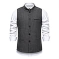 thumbnail image 1 of Taylonsss Mens V Neck Vest Casual Fashion With Pockets Button Front Sleeveless Layered Look All Season Outdoor Office Daily Wear Retro Style Comfort Fit, 1 of 9