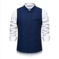thumbnail image 1 of Taylonsss Mens V Neck Vest Casual Fashion With Pockets Button Front Sleeveless Layered Look All Season Outdoor Office Daily Wear Retro Style Comfort Fit, 1 of 9
