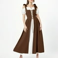 thumbnail image 1 of Taylonsss Renaissance Costume Women Medieval Dress Renaissance Pirate Irish Ren Faire Dresses Short Sleeve Maxi Dress, 1 of 7