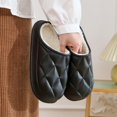 thumbnail image 1 of Taylonsss Unisex Closed-Toe Fleece-Lined Slippers with Quilted Waterproof Exterior and Cushioned Sole for Winter Indoor and Outdoor Wear Cozy and Warm Comfort, 1 of 6