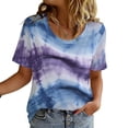 thumbnail image 1 of Taylonsss Unisex Gradient Print Round Neck Short Sleeve T-Shirt for Casual Sports and Daily Wear Breathable Elastic Poly-Spandex Blend Spring Summer Fall, 1 of 9