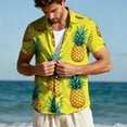 thumbnail image 1 of Taylonsss Unisex Hawaiian Print Short Sleeve Button Down Shirt for Summer Beach Casual Wear Breathable Polyester-Spandex Blend Shirt for Spring and Summer, 1 of 9