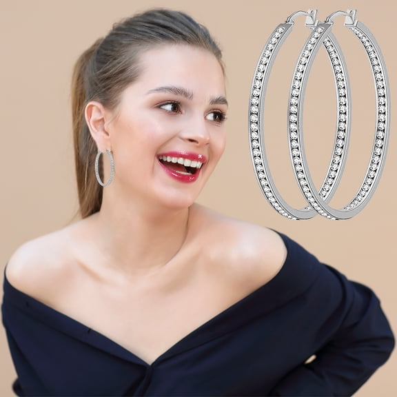 Taylonsss Women For Sensitive Ears Large Big Hoop Earrings 50MM