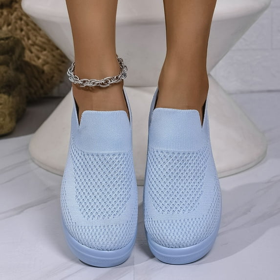 Taylonsss Women's Breathable Knit Mesh Slip-On Walking Shoes with Flexible Sole for All-Season Casual Wear Lightweight Comfortable Causal Options