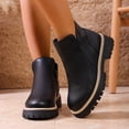 thumbnail image 1 of Taylonsss Women's Causal Chunkys Heel Round Toe Side Zip Ankle Boots with Thick Sole for Fall and Winter Comfortable Slip-Resistant Height-Increasing Boots, 1 of 8