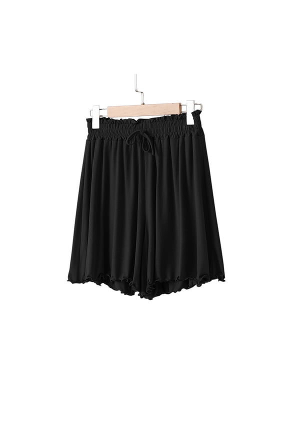 Women's Comfortable Elastic Waist Pajama Shorts in Modal Cotton Polyester Blend - Fashionable Sleepwear for Home Lounge and Casual Wear All Seasons