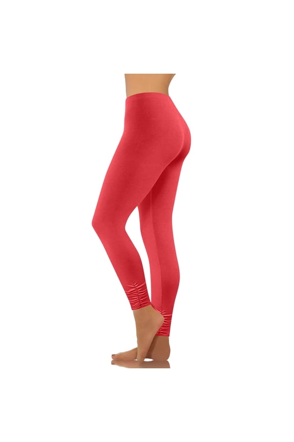 Women's Comfortable Nylon Spandex Blend High Waist Stretch Yoga Pants with Trumpet Leg for Gym Running Workout and Casual Daily Wear