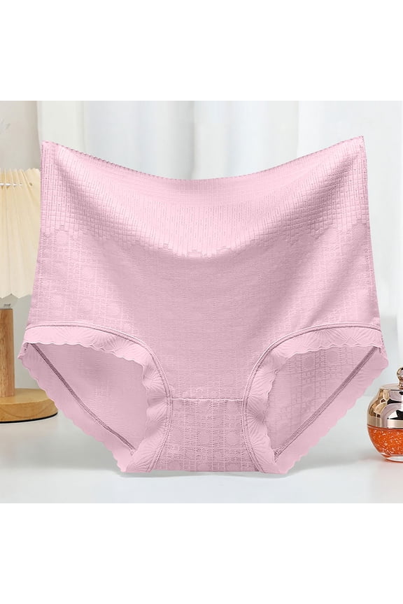 Women's Cotton Underwear Seamless Full Coverage No-Roll Edge Breathable Comfortable Hip-Hugger Panties for Plus Size