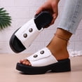 thumbnail image 1 of Taylonsss Women's Denim Strap Wedge Heel Slide Sandals Fashionable Casual Comfortable Lightweight for Spring Summer Daily Wear Outdoor Indoor Use, 1 of 7