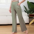 thumbnail image 1 of Taylonsss Women's Elastic Waist Wide Leg Trousers with Pockets Soft Knit Fabric Casual Lounge Pants for Warmth and Comfort, 1 of 6