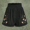 thumbnail image 1 of Taylonsss Women's Fashionable Solid Color Print Corduroy Loose Casual Wide Leg Shorts, 1 of 6