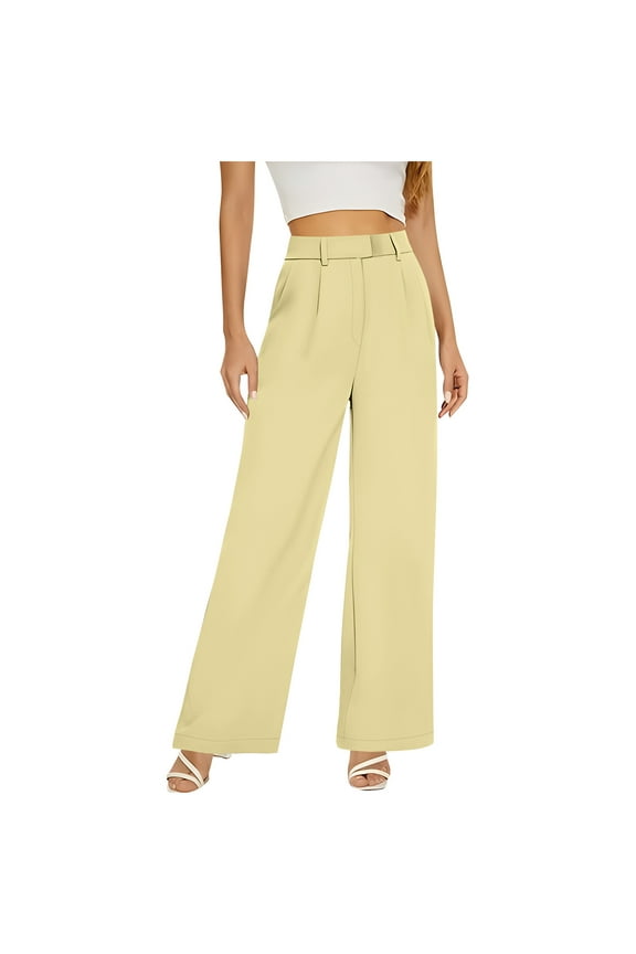 Women's High Waist Drape Straight Wide Leg Pants Casual Suit Comfortable Soft for Commuting Daily Work Party Vacation Spring Summer Winter