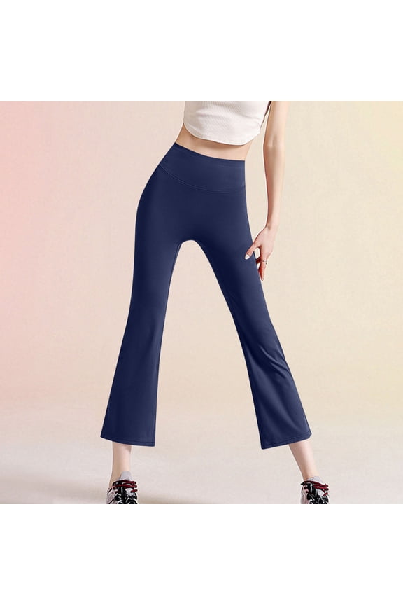Women's High Waisted Yoga Pants with Flared Legs Tight Fitting Workout Leggings for Casual Wear Warmth and All Season Comfort