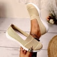 thumbnail image 1 of Taylonsss Women's Plus-Size Fashion Canvas Shoes Lightweight Comfortable Soft-Soled Wedge Heel Slip-On for Spring Summer Casual Everyday Wear, 1 of 8