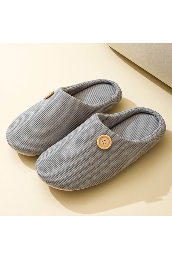 Women's Round Toe Closed Heel Flat Knit Slippers with Non-Slip Sole for Indoor and Outdoor All-Season Use Breathable Comfortable Snug Fit Machine Washable Slippers