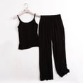 thumbnail image 1 of Taylonsss Women's Sleepwear Set Modal Fabric Loose Fit Strap Ruffle Hem Pants 2-Piece Home Lounge Comfort, 1 of 5