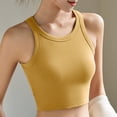 thumbnail image 1 of Taylonsss Women's Solid Color Cropped Bralette Top Padded Seamless Cup Casual Loungewear Versatile Wear, 1 of 6