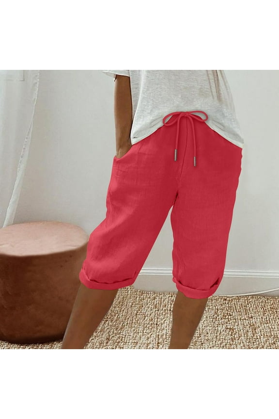 Women's Solid Color Shorts Casual Women's Shorts Capris
