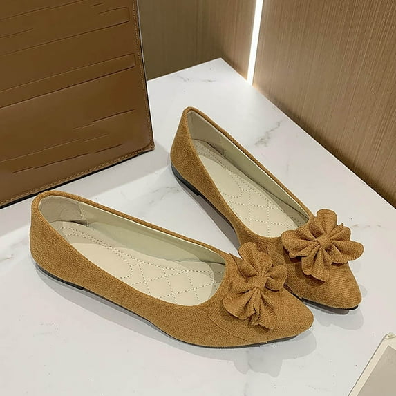 Taylonsss Women's Spring Casual Fashion Pointed Toe Flats with Playful Bow Detail and Comfortable Padded Insole for All-Day Wear Outdoor Indoor Leisure