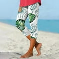 thumbnail image 1 of Taylonsss Women's Summer Casual Elastic Waist Printed Cropped Beach Pants, 1 of 5