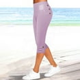 thumbnail image 1 of Taylonsss Women's Summer High Waisted Solid Color Capris Matching Slim Fitting Yoga Gym Pants, 1 of 6