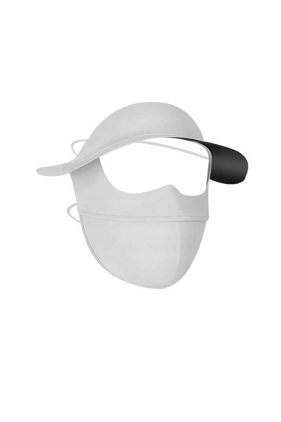 Women's Summer Sun Mask with Black Visor Nylon Ice Silk Breathable Cycling Face Cover Sport Outdoor Style