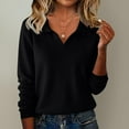 thumbnail image 1 of Taylonsss Women's V-Neck Long Sleeve Soft Knit Sweater Winter Warmth Casual Pullover, 1 of 8