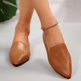 thumbnail image 1 of Taylonsss Women's Versatile Casual All-Season Breathable Soft-Soled Plus Size Trendy British Style Pointed-Toe Flat Shoes for Everyday Comfort, 1 of 9