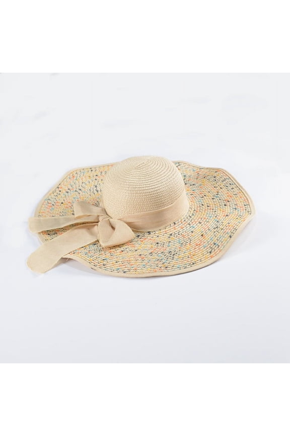 Women's Wide Sun Hat Spring Summer Floppy Boho Beach Vacation Accessory Sweet Nature-Inspired Sun Protection