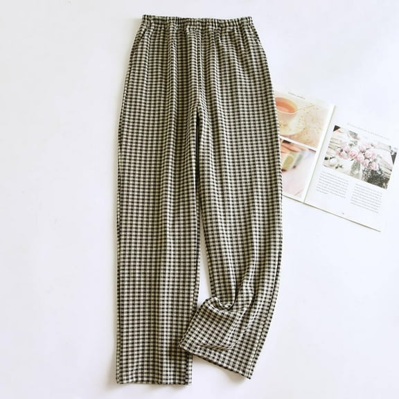 Taylonsss Womens Autumn Winter Striped Thermal Fleece Pocket Lounge Pants Home Warm Sleepwear Comfortable Sleep Pants