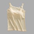 thumbnail image 1 of Taylonsss Womens Camisole Lace shape Round Neck Built-in Bra Solid Tank Top for Homewear and Layering, 1 of 3