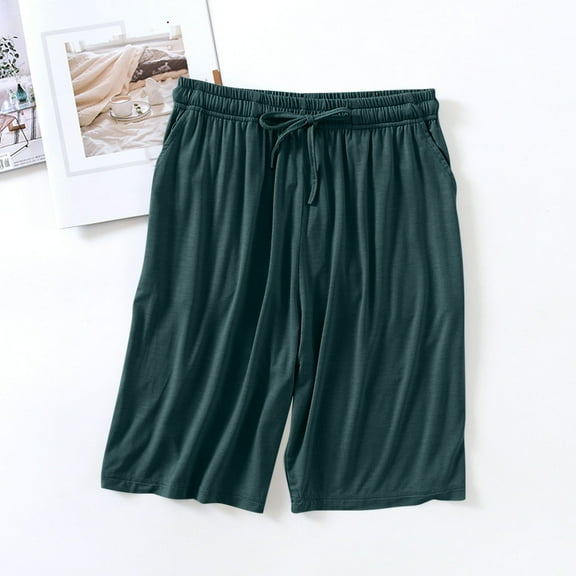 Taylonsss Womens Casual High-Waisted Midi Shorts with Pockets Lightweight Loungewear Homewear