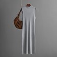 thumbnail image 1 of Taylonsss Womens Casual Knit Slip Dress Solid Color Round Neck Sleeveless Everyday Chic Outfit, 1 of 5