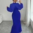 thumbnail image 1 of Taylonsss Womens Casual Round Neck Long Sleeve Midi Dress Stylish Flowy Everyday Outfit, 1 of 3