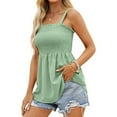 thumbnail image 1 of Taylonsss Womens Casual Solid Color Tank Fit Round Neck Sleeveless Elasticity Tee Tops Tops Blouses, 1 of 8