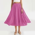 thumbnail image 1 of Taylonsss Womens Comfortable Summer Linen Blend Elastic Waist Button Front Skirt with Pocket Casual Street Style Beach Vacation Outfit, 1 of 9