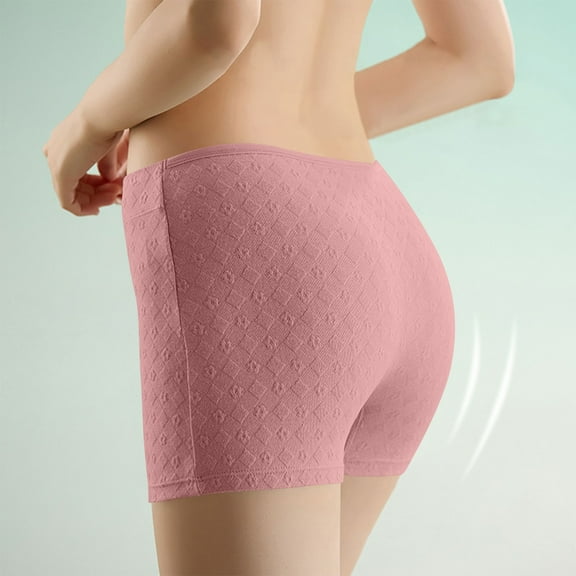 Taylonsss Womens Cotton Underwear Mid High Waist Comfort Fit Anti-Peek Boy Shorts Breathable Basic Seamless Panties