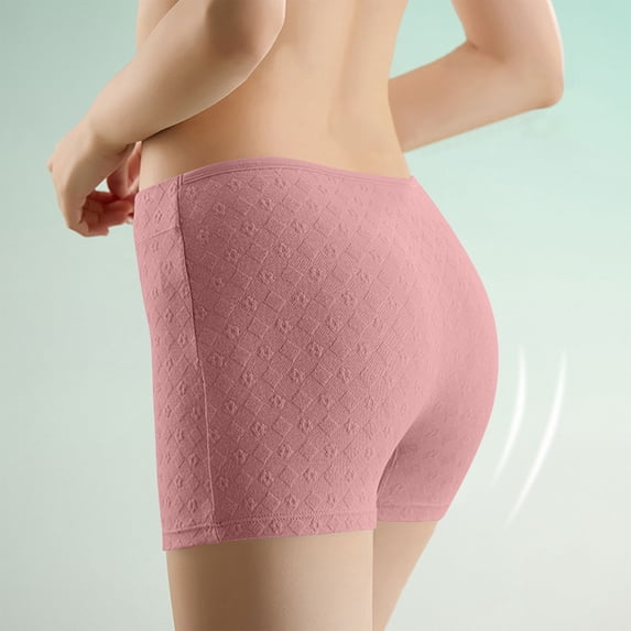 Taylonsss Womens Cotton Underwear Mid High Waist Comfort Fit Anti-Peek Boy Shorts Breathable Basic Seamless Panties