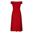 thumbnail image 1 of Taylonsss Womens Elegant Off-Shoulder Solid Color Strapless Dress Fashion Evening Party Wear, 1 of 4