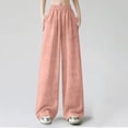 thumbnail image 1 of Taylonsss Womens High Waist Drawstring Closure Wide Leg Pants Loose Straight Leg Casual Comfortable Breathable for Everyday Wear, 1 of 9